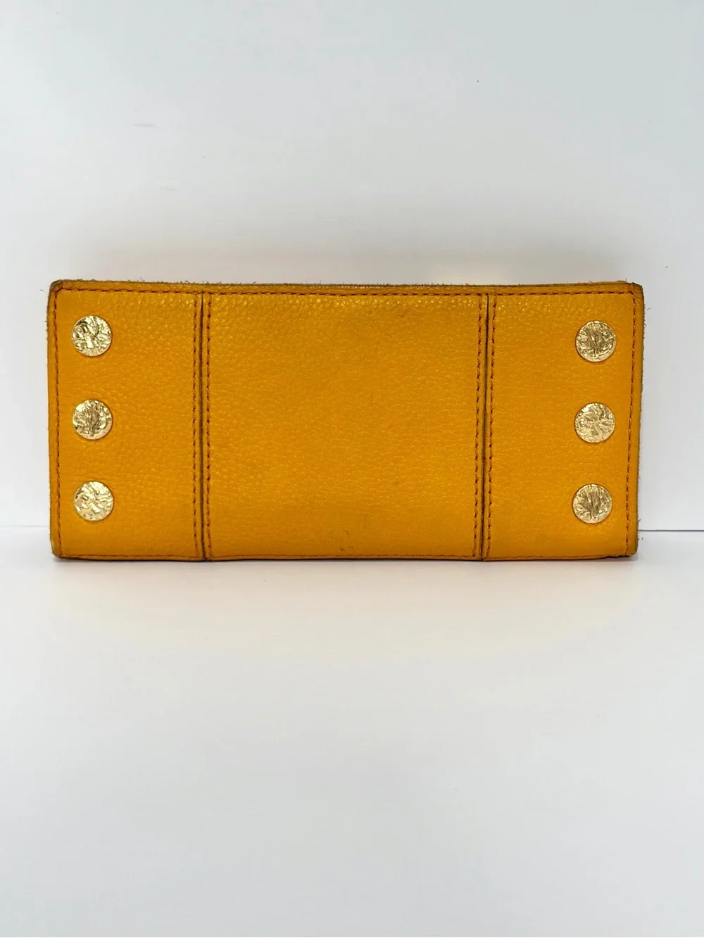 Hammitt 110 North Wallet In Tangerine 🍊 Brushed Gold Hardware/ Hammered Rivets